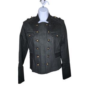 Boston Proper Army Style Jacket Womens Size 2 Military Green